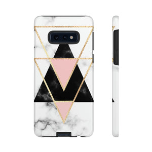 Marble Triangles Android Case (Protective) Samsung Galaxy S10E Glossy Phone Case