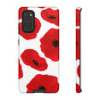 Red poppies on white Samsung Case (Protective) Samsung Galaxy S20 Glossy Phone Case