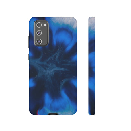 Blue Star Marble Ink Art Android Case (Protective) Samsung Galaxy S20 FE Matte Phone Case