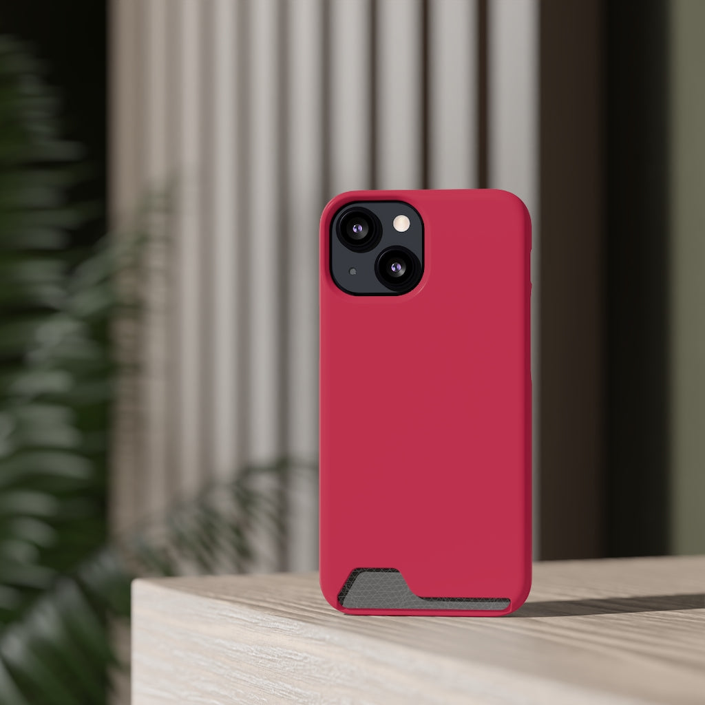 Bright Maroon iPhone Case (Card) Phone Case