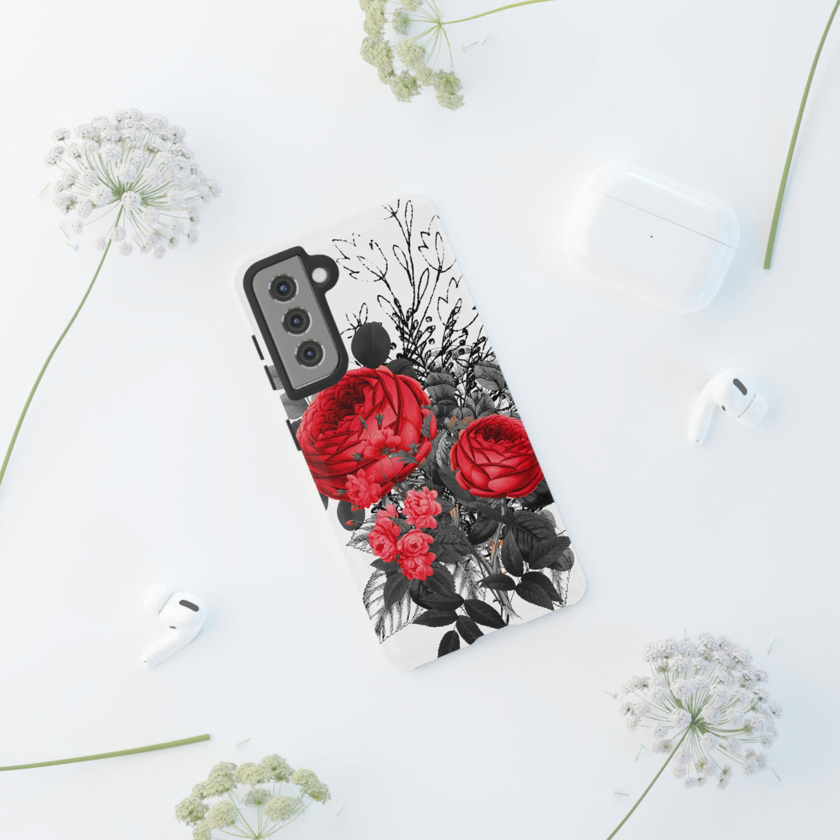 Roclop Gothic Flower Samsung Case (Protective) Phone Case