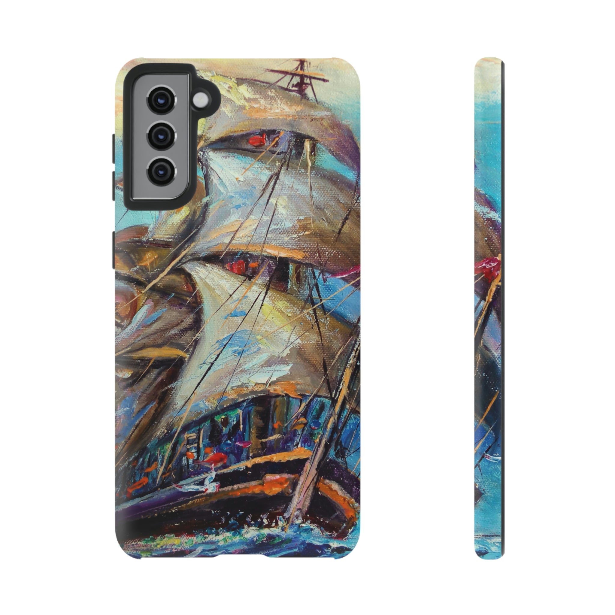 Sailboat Painting Android Case (Protective) Samsung Galaxy S21 Plus Matte Phone Case