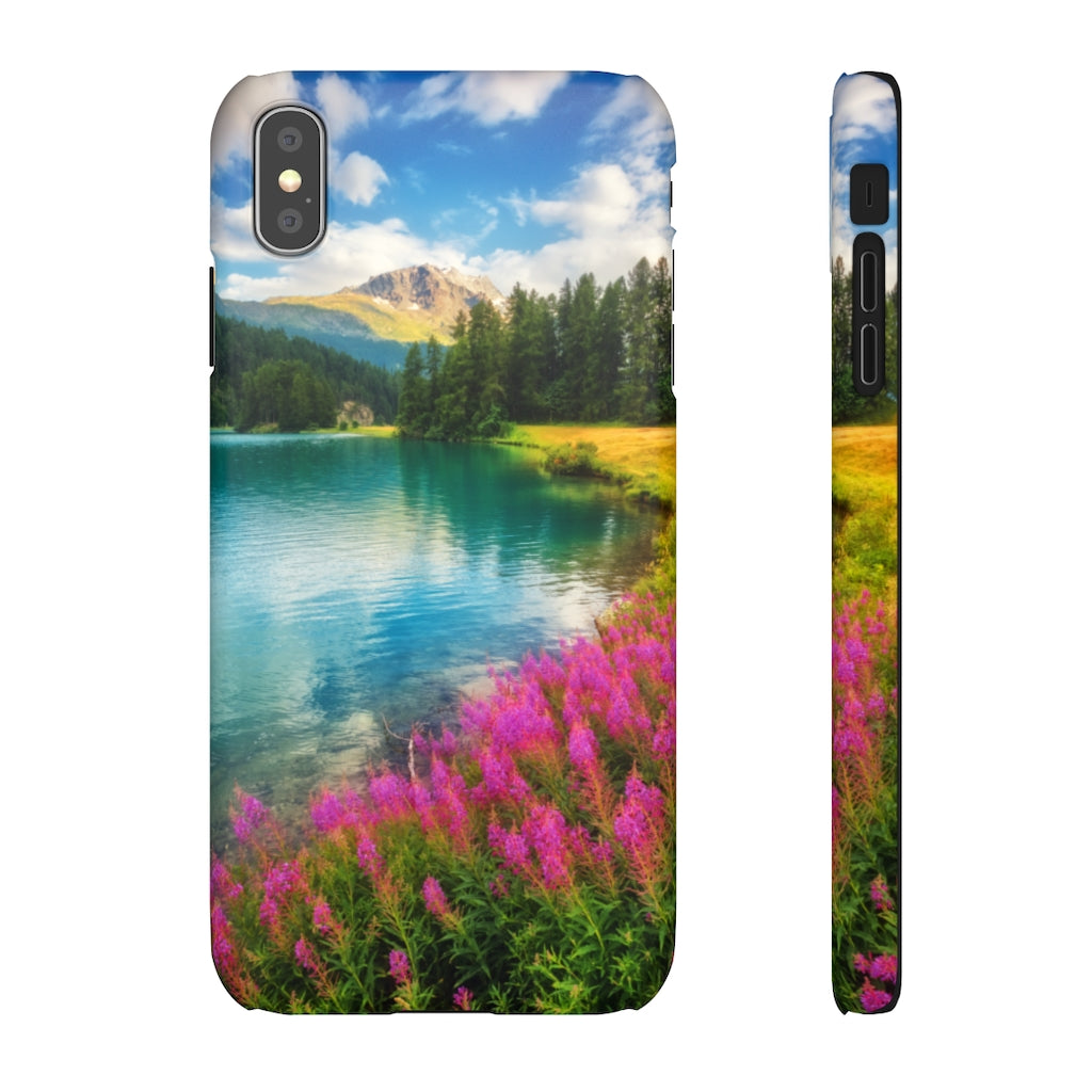 Fantastic Azure Alpine Lake Samsung/iPhone (Slim) Phone Case