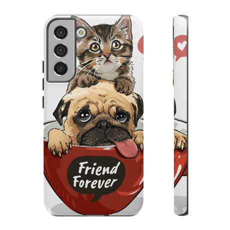 Pug n Kitten Android Case (Protective) Samsung Galaxy S22 Plus Glossy Phone Case