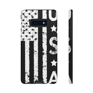 Black n White U.S Flag Android Case (Protective) Samsung Galaxy S10E Matte Phone Case