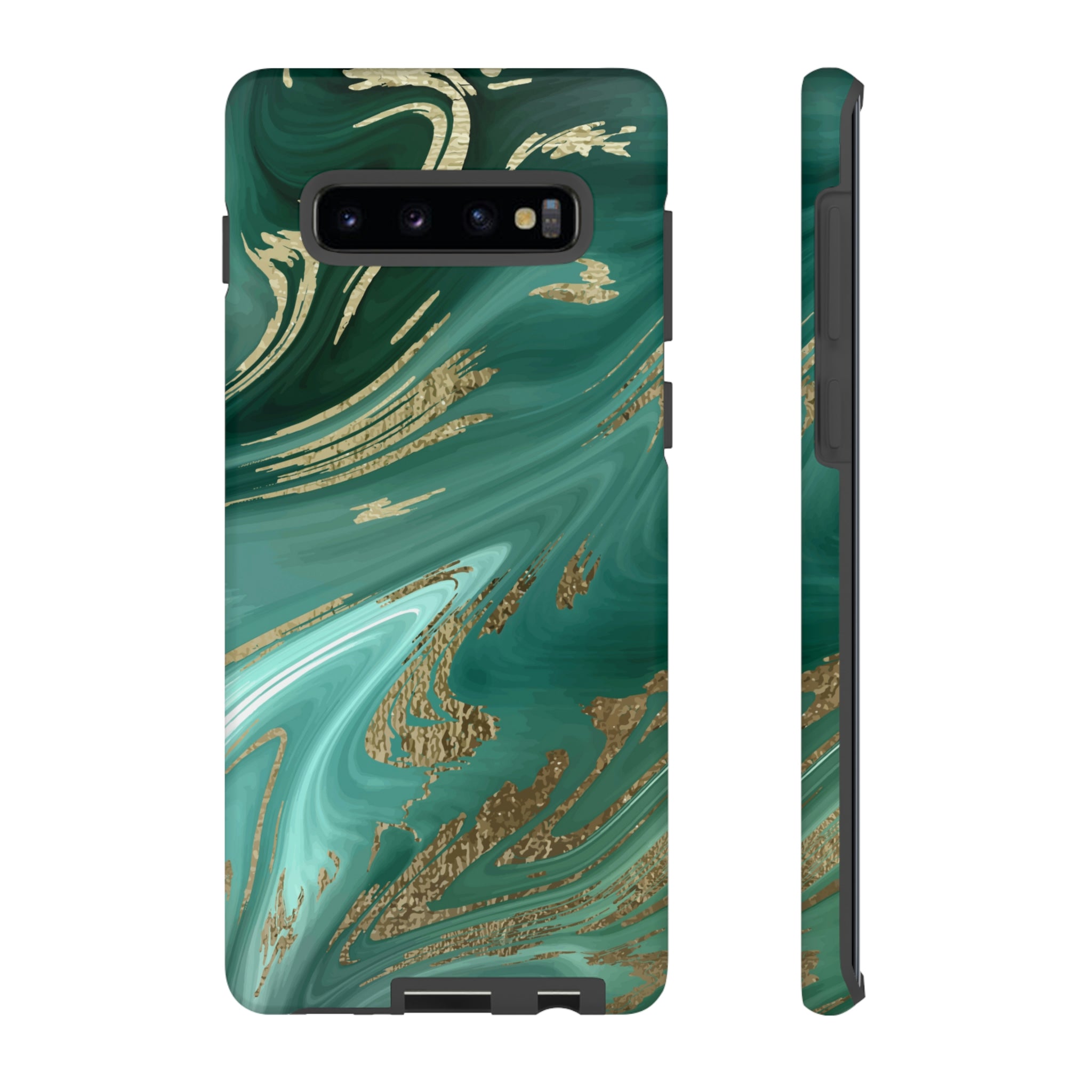 Green Marble Android Case (Protective) Samsung Galaxy S10 Plus Matte Phone Case