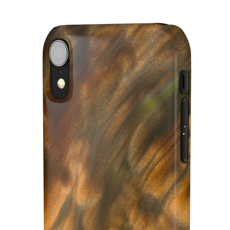 Gold Sand Ink Art iPhone Case (Slim) Phone Case