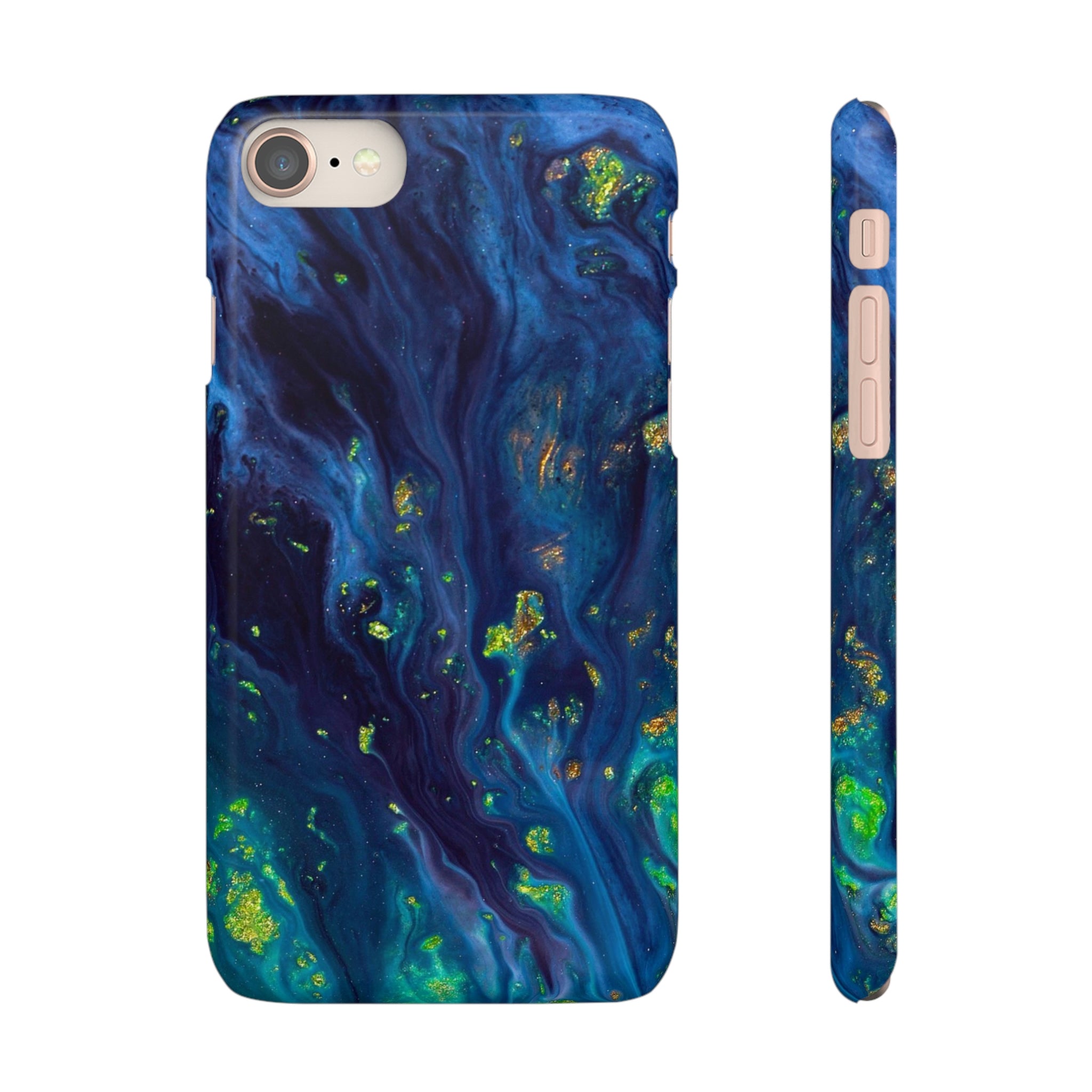 Green Opal Ink Art iPhone Case (Slim) iPhone 8 Glossy Phone Case