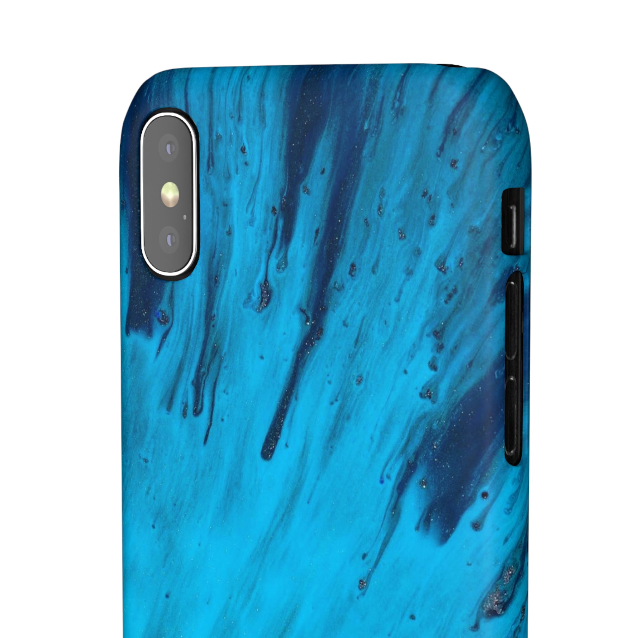 Light Blue Ink Art iPhone Case (Slim) Phone Case