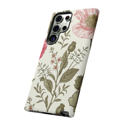 Poppy Purple Vintage Flower Samsung Case (Protective) Phone Case