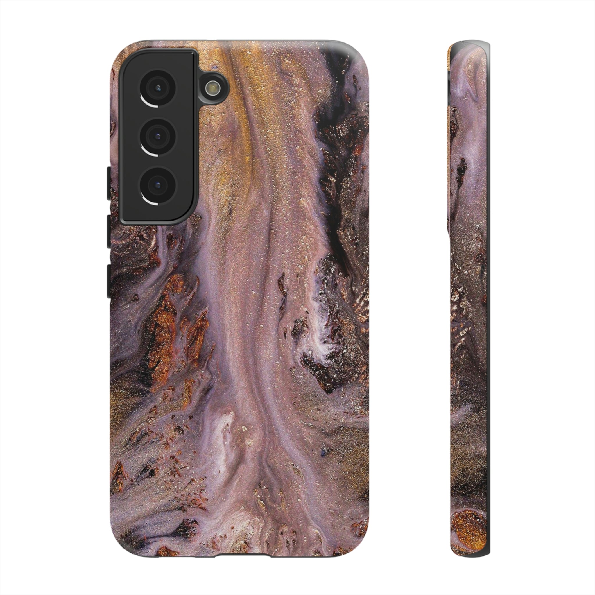 Pink Marble Ink Art Android Case (Protective) Samsung Galaxy S22 Matte Phone Case