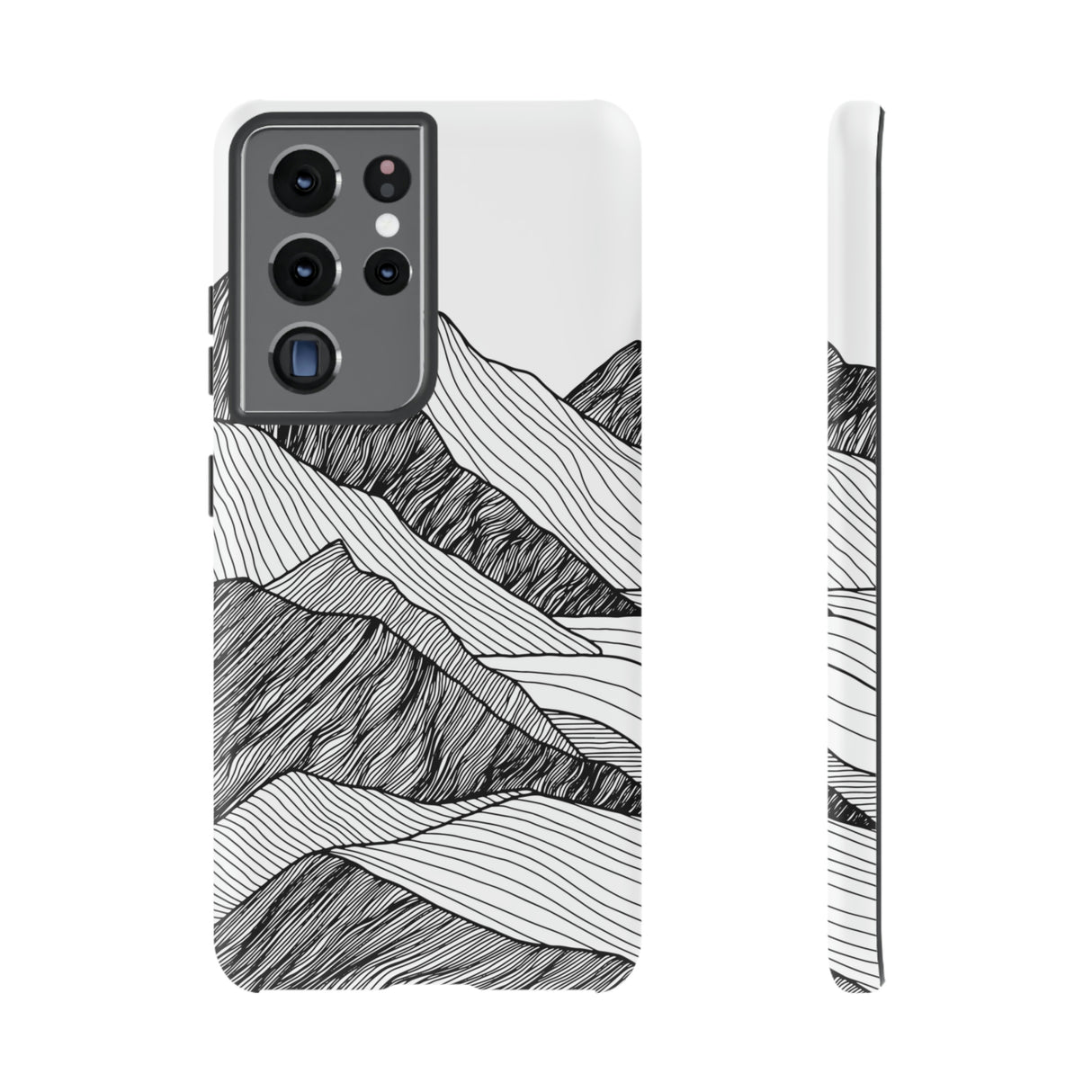 Mountain Line Art Android Case (Protective) Samsung Galaxy S21 Ultra Matte Phone Case