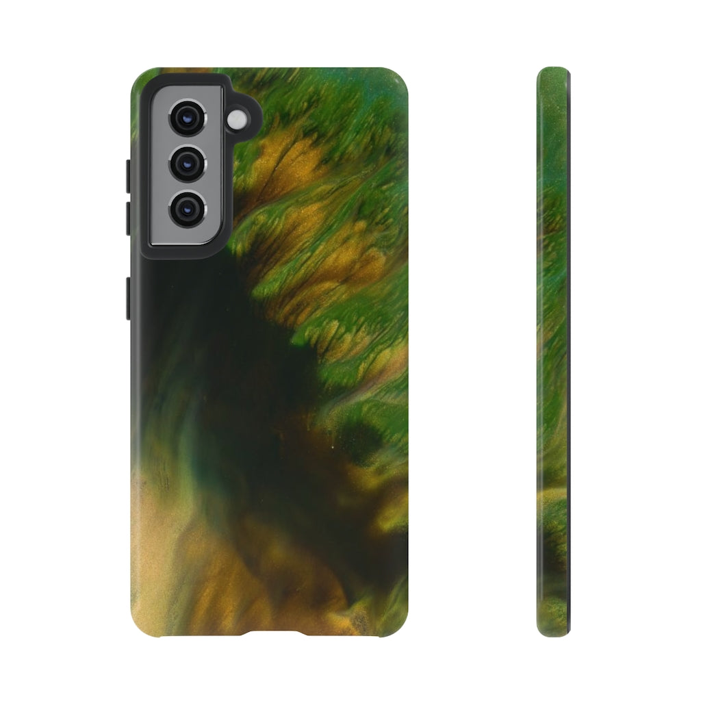 Green Forest Ink Art Android Case (Protective) Samsung Galaxy S21 Glossy Phone Case