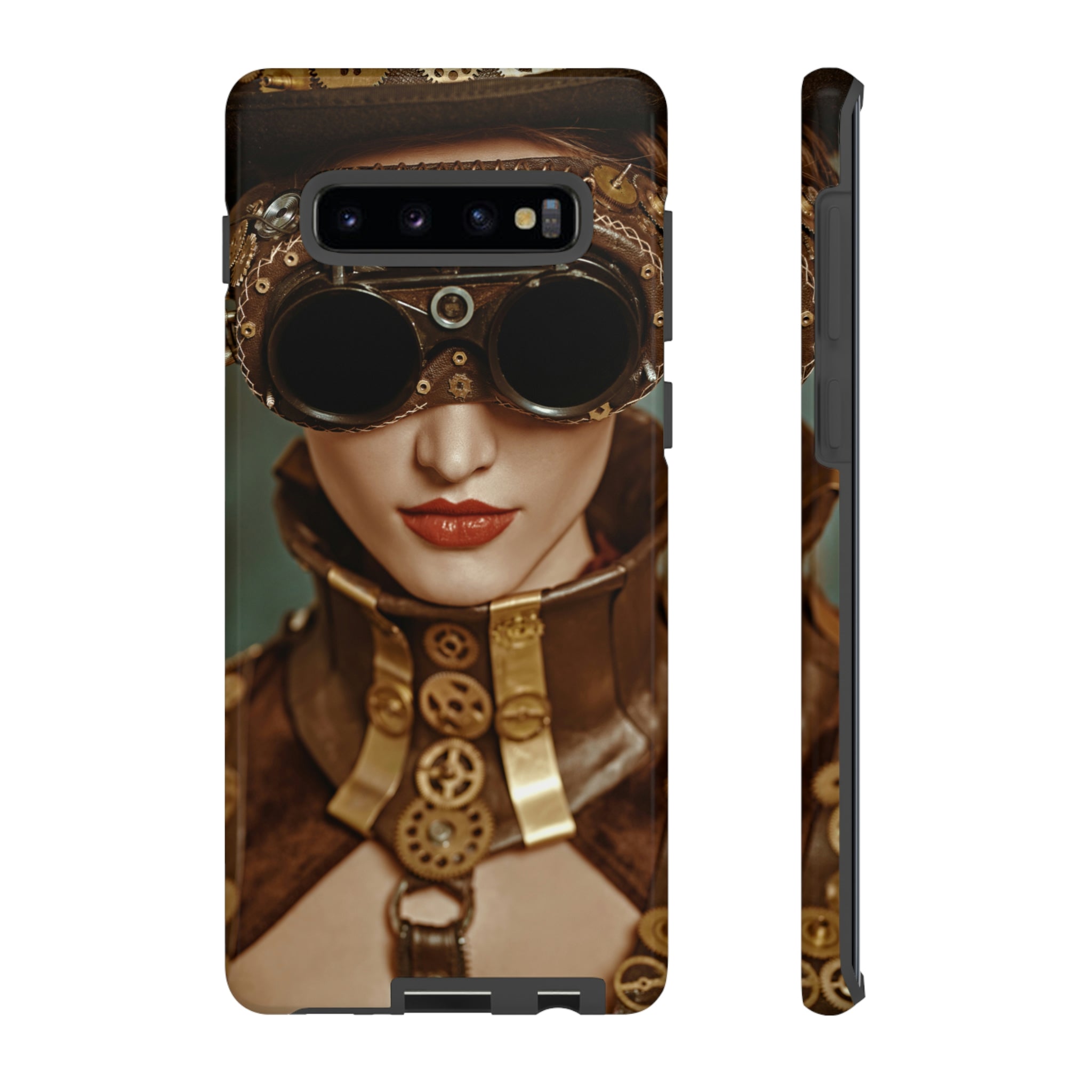 Steampunk Lady Android Case (Protective) Samsung Galaxy S10 Plus Glossy Phone Case