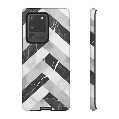 Grey Herringbone Android Case (Protective) Samsung Galaxy S20 Ultra Matte Phone Case