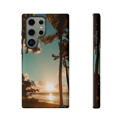 Sundown Palmtrees Android Case (Protective) Samsung Galaxy S23 Ultra Matte Phone Case