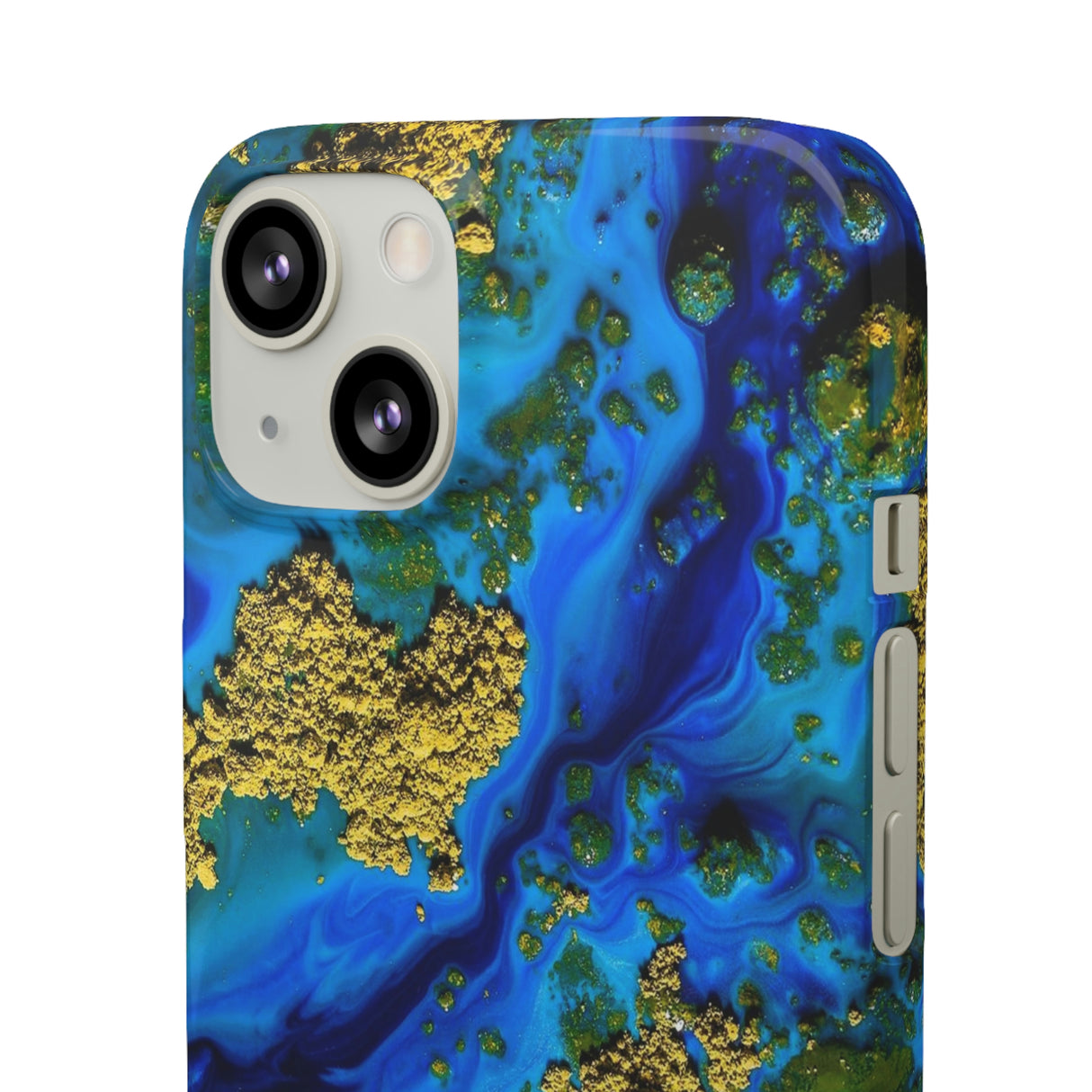 Blue Clear Ocean Ink Art iPhone Case (Slim) Phone Case