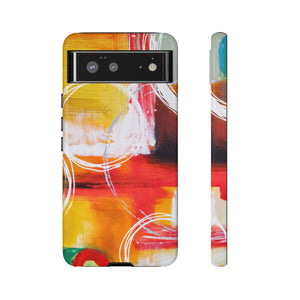 Abstract Yellow Android Case (Protective) Google Pixel 6 Glossy Phone Case