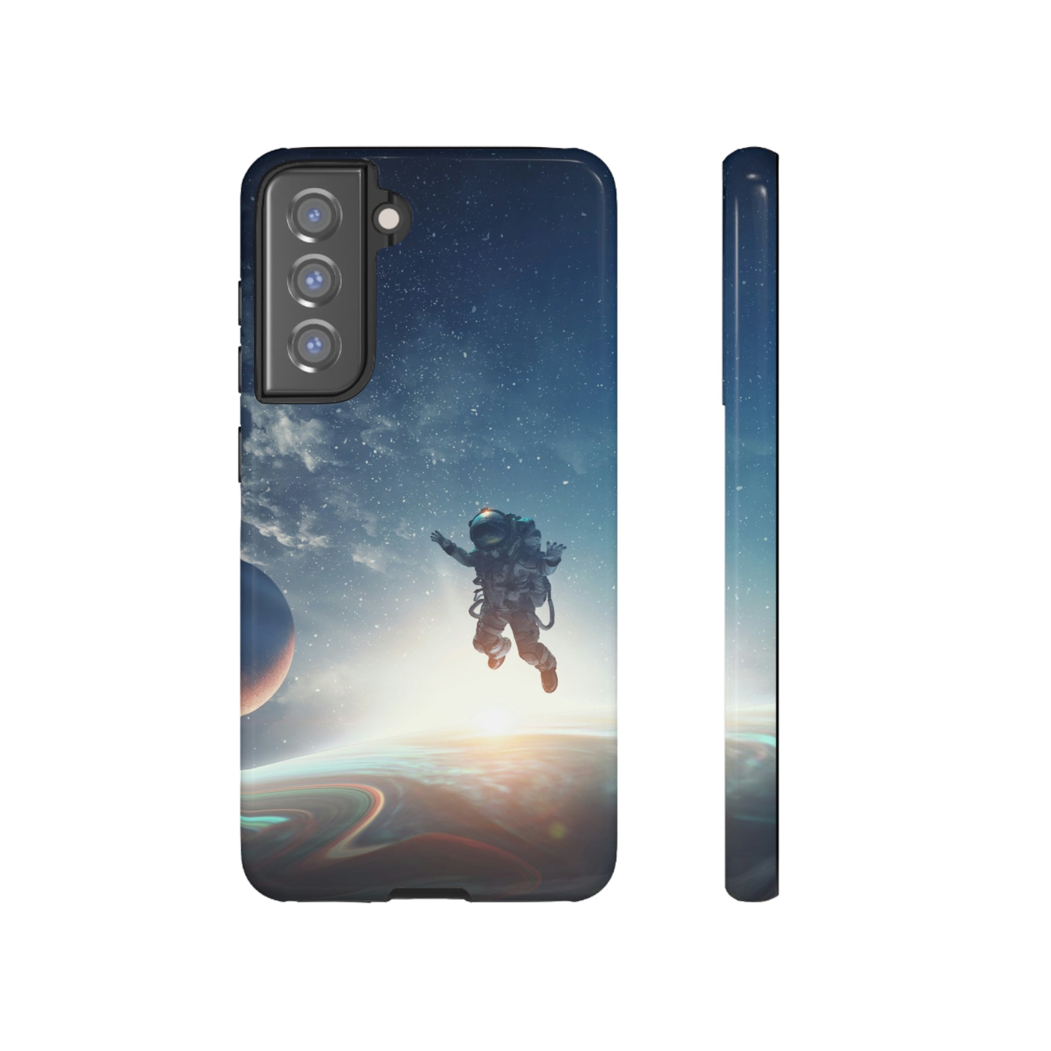 Astronaut Freefloat Android Case (Protective) Samsung Galaxy S21 FE Glossy Phone Case