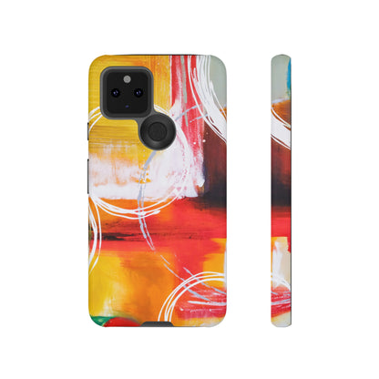 Abstract Yellow Android Case (Protective) Google Pixel 5 5G Matte Phone Case