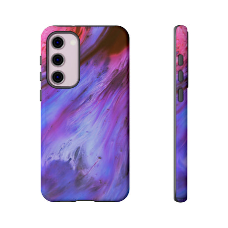 Purple Cosmos Ink Art Android Case (Protective) Samsung Galaxy S23 Plus Glossy Phone Case