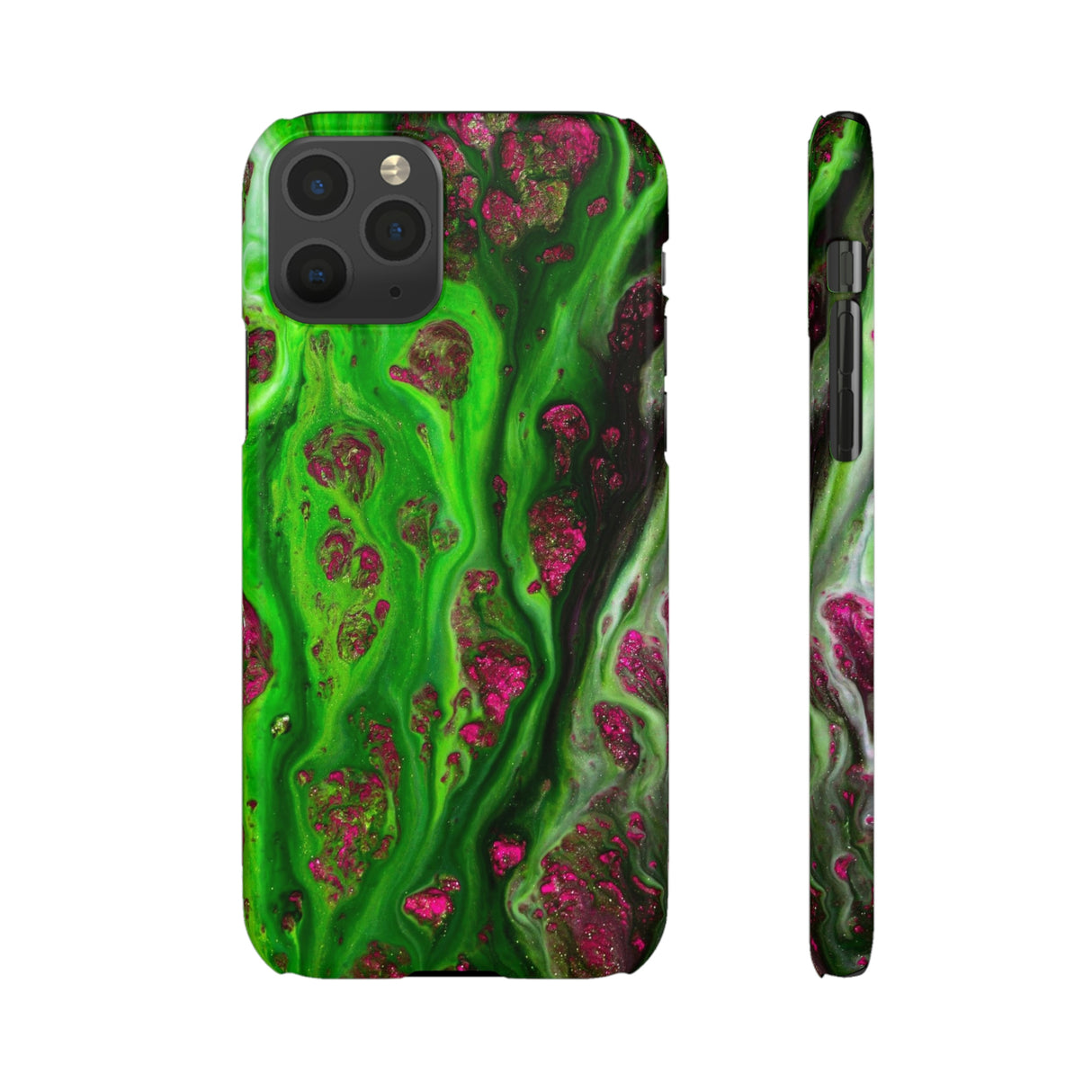 Toxic Green Ink Art iPhone Case (Slim) iPhone 11 Pro Glossy Phone Case