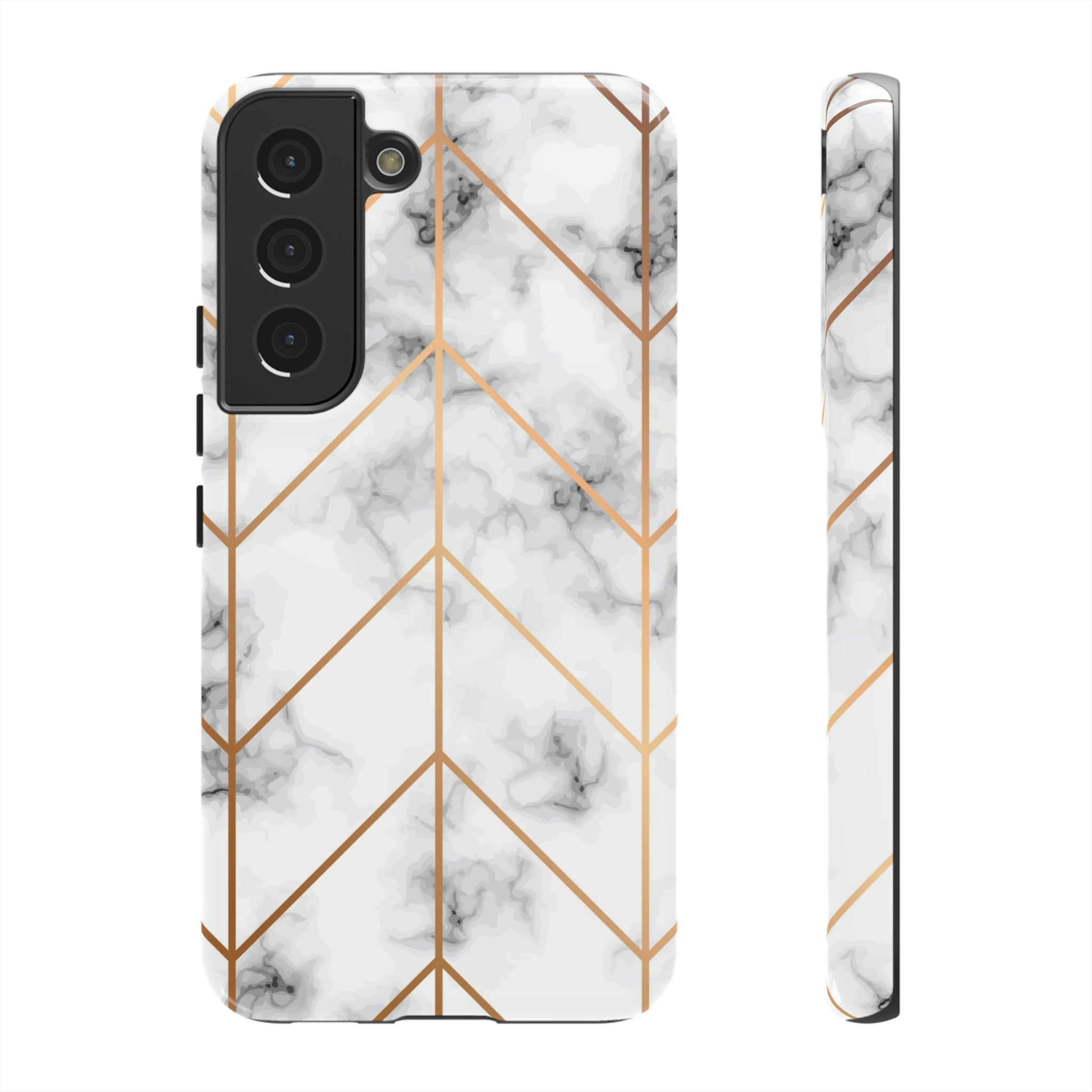 Golden Marble Android Case (Protective) Samsung Galaxy S22 Glossy Phone Case