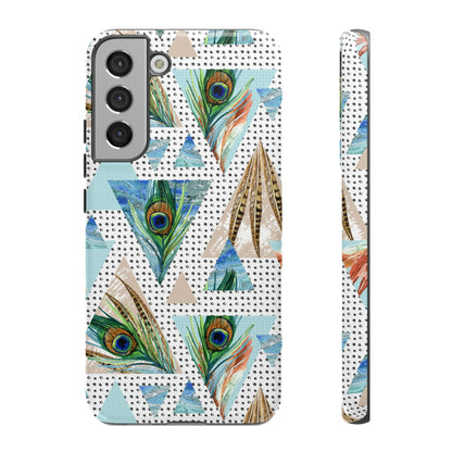 Peacock Feathers Android Case (Protective) Samsung Galaxy S22 Plus Glossy Phone Case