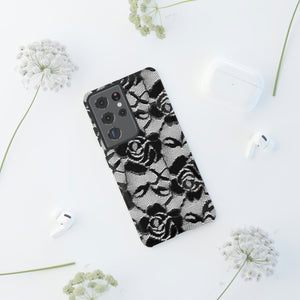 Black Rose Lace Gothic Flower Samsung Case (Protective) Phone Case