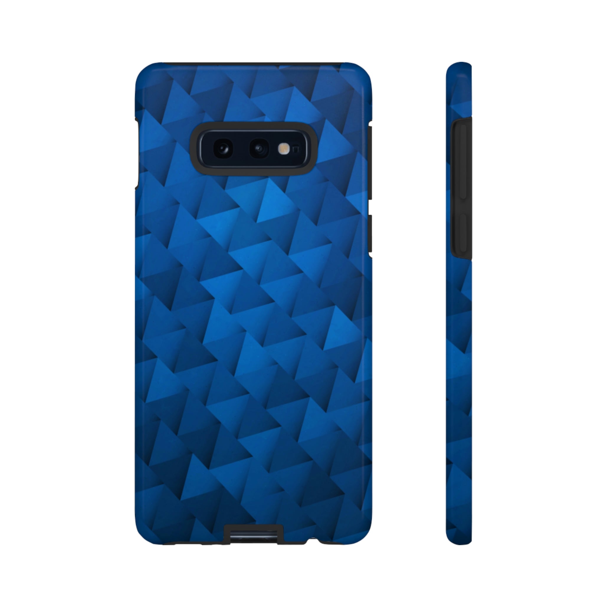 Blue Geometric Android Case (Protective) Samsung Galaxy S10E Glossy Phone Case