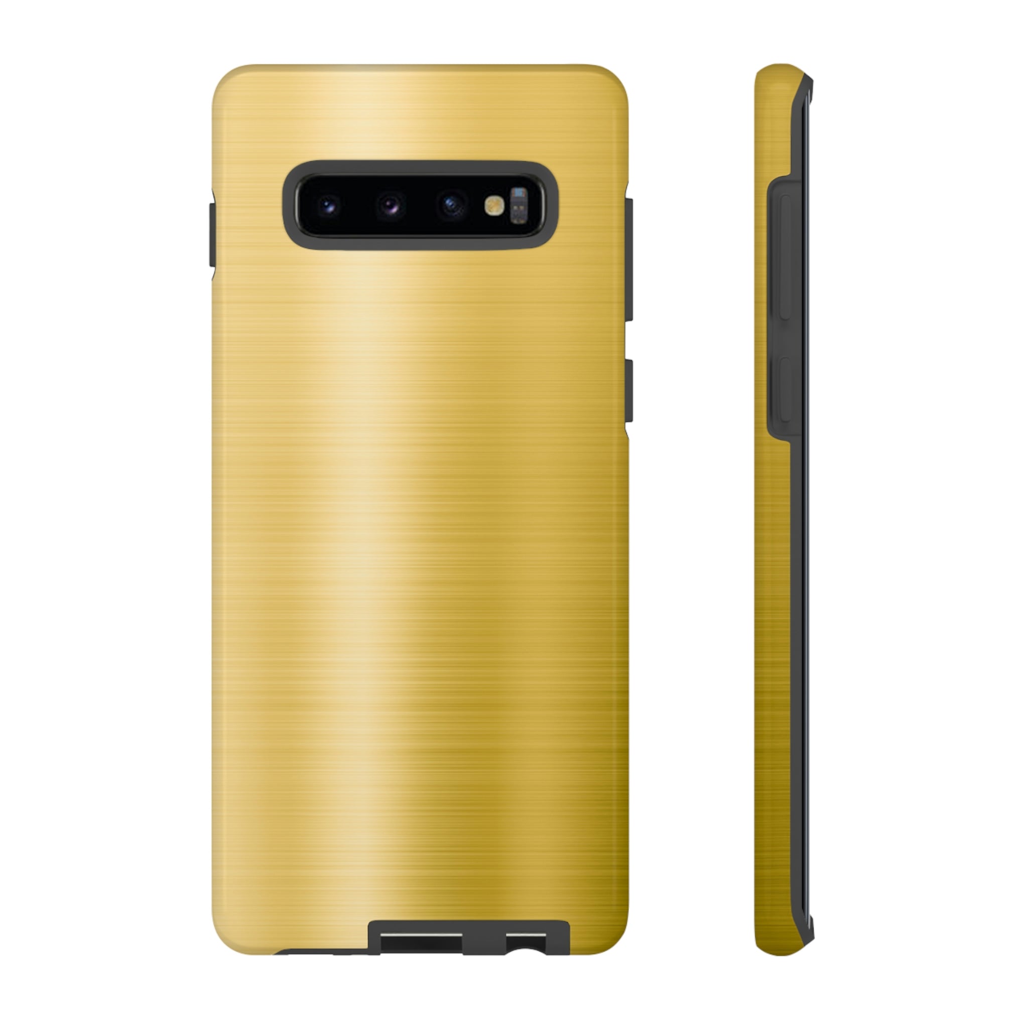 Gold Metal Android Case (Protective) Samsung Galaxy S10 Plus Glossy Phone Case