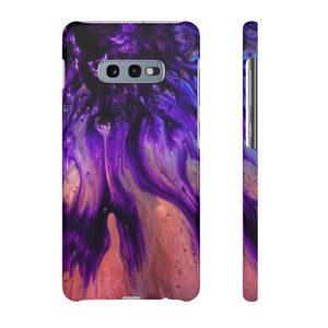 Purple Flow Ink Art Android Case (Slim) Samsung Galaxy S10E Matte Phone Case