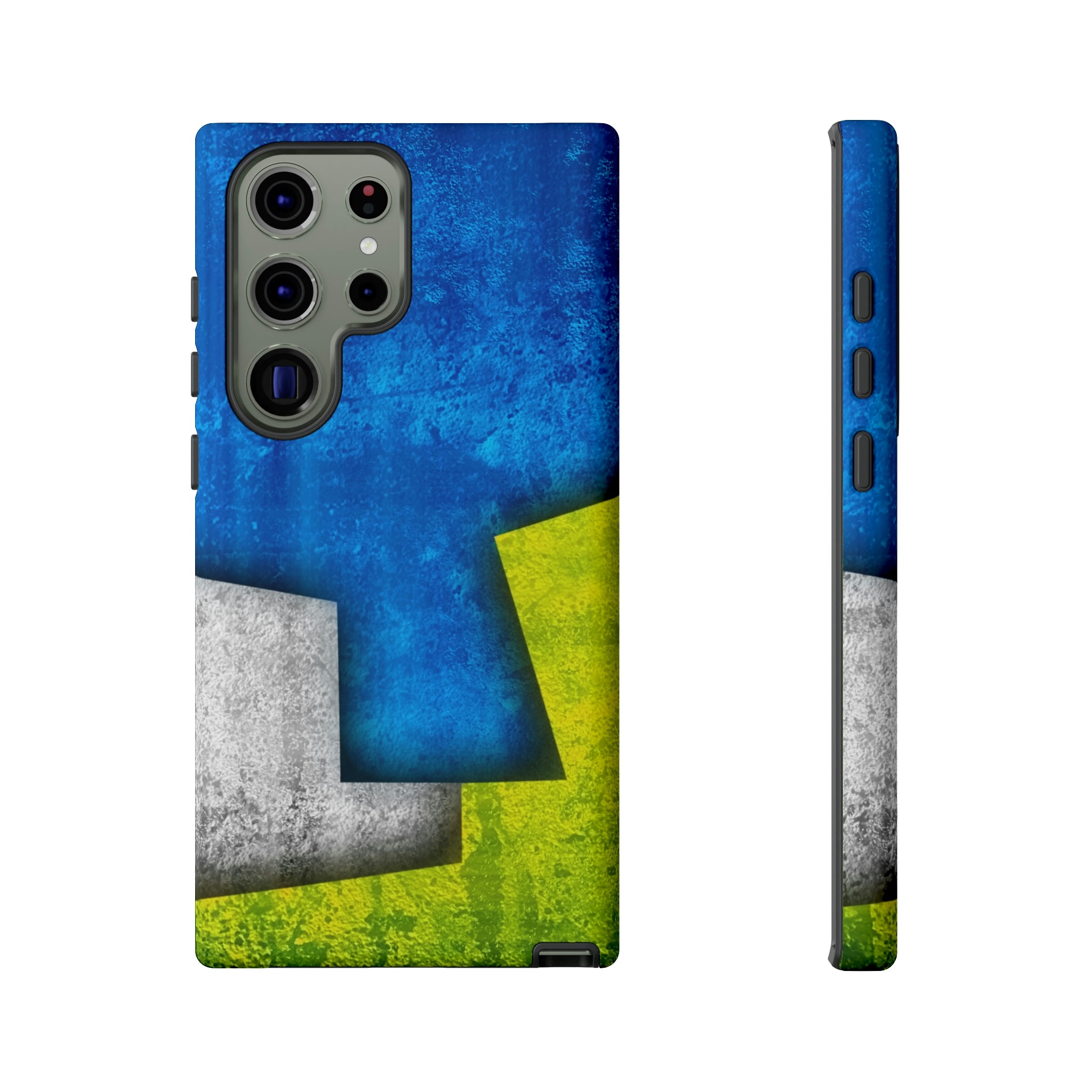 Blue Abstract Art Android Case (Protective) Samsung Galaxy S23 Ultra Matte Phone Case