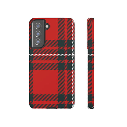 Plaid Pattern Red Android Case (Protective) Samsung Galaxy S21 FE Matte Phone Case