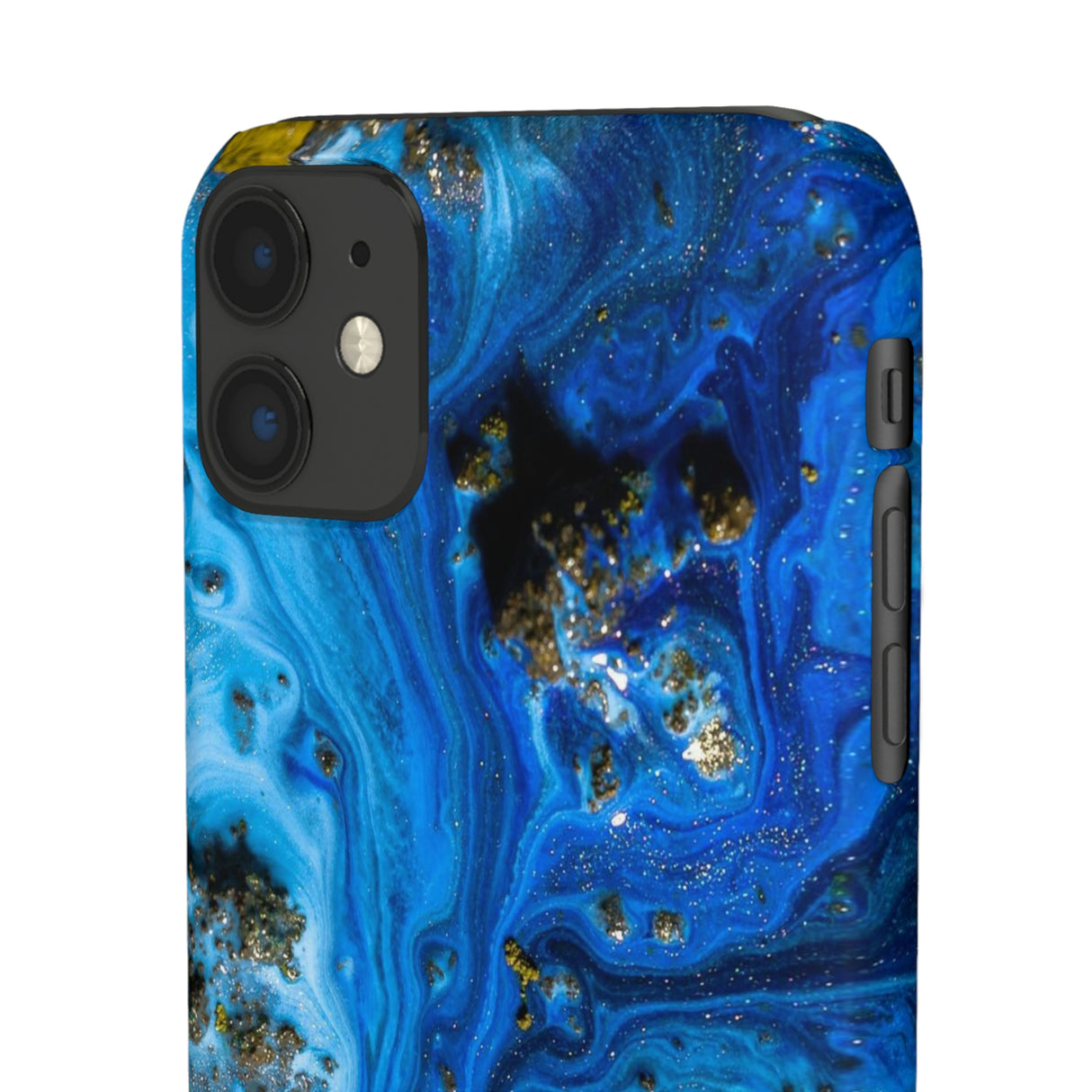 Blue Ice Melt Ink Art iPhone Case (Slim) Phone Case