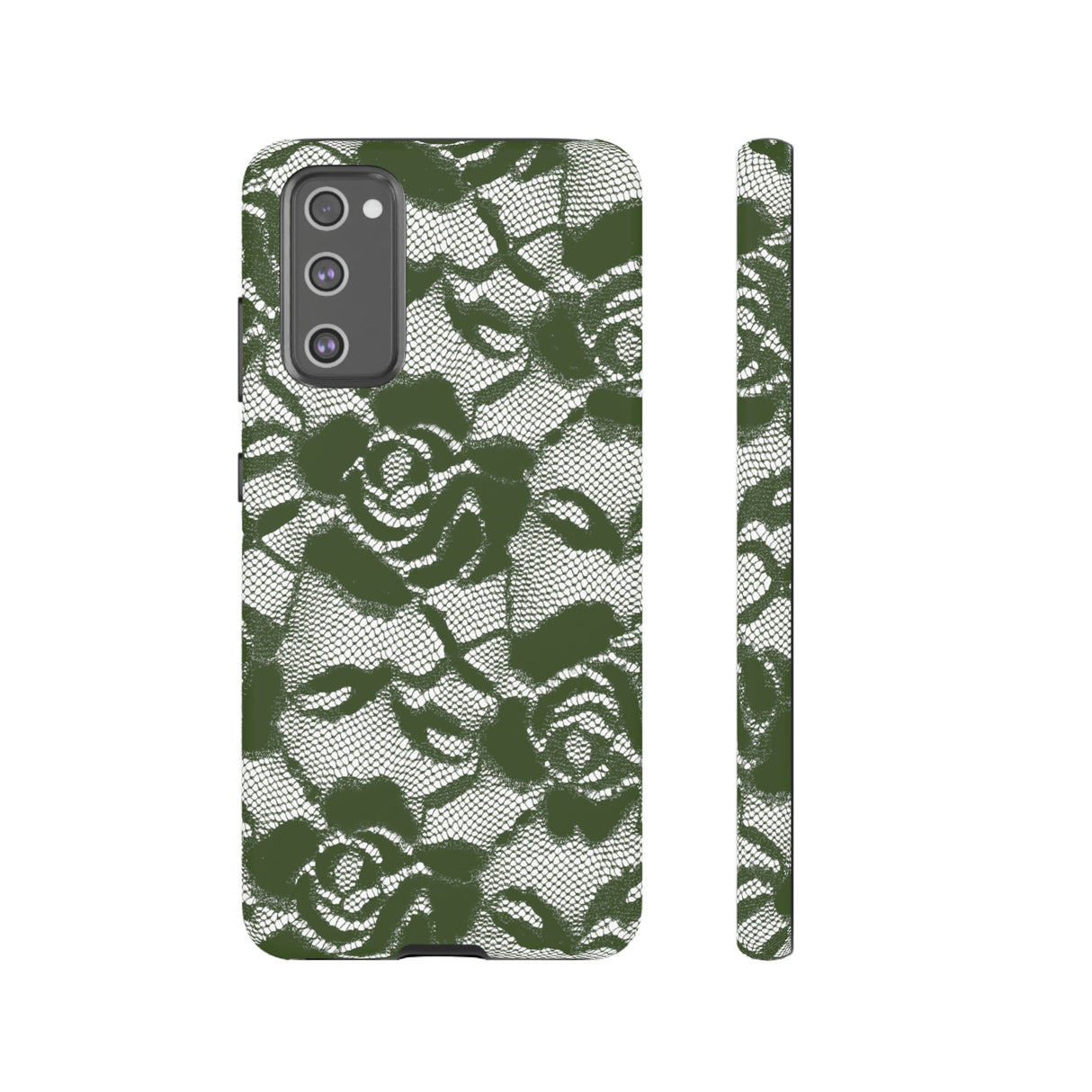 Green Rose Lace Gothic Flower Samsung Case (Protective) Samsung Galaxy S20 FE Matte Phone Case