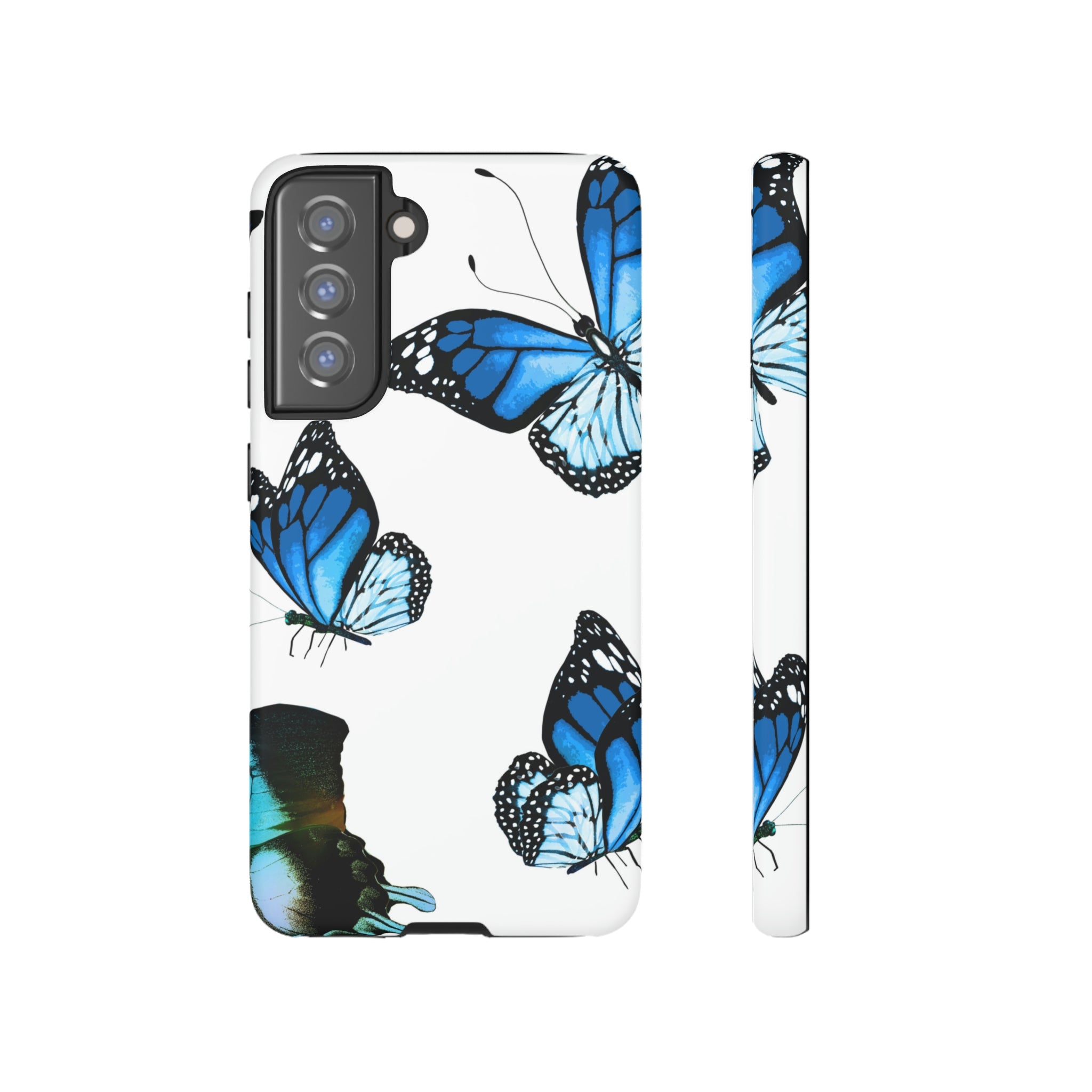 Blue Butterflies Android Case (Protective) Samsung Galaxy S21 FE Matte Phone Case