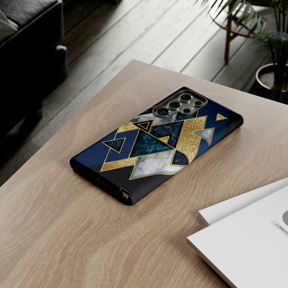 Dark Blue Geometric Android Case (Protective) Phone Case