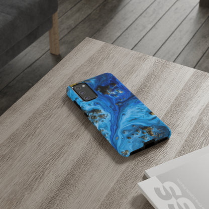 Blue Ice Melt Ink Art Android Case (Protective) Phone Case