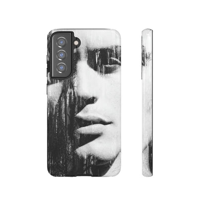 Black & White Pop Art Android Case (Protective) Samsung Galaxy S21 FE Glossy Phone Case