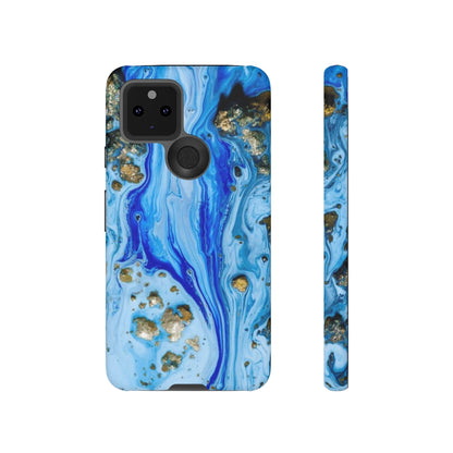 Blue Ice Ink Art Android Case (Protective) Google Pixel 5 Matte Phone Case