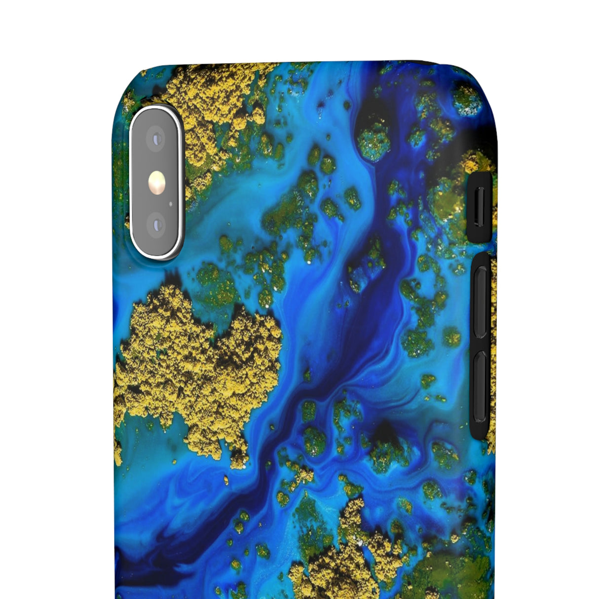 Blue Clear Ocean Ink Art iPhone Case (Slim) Phone Case