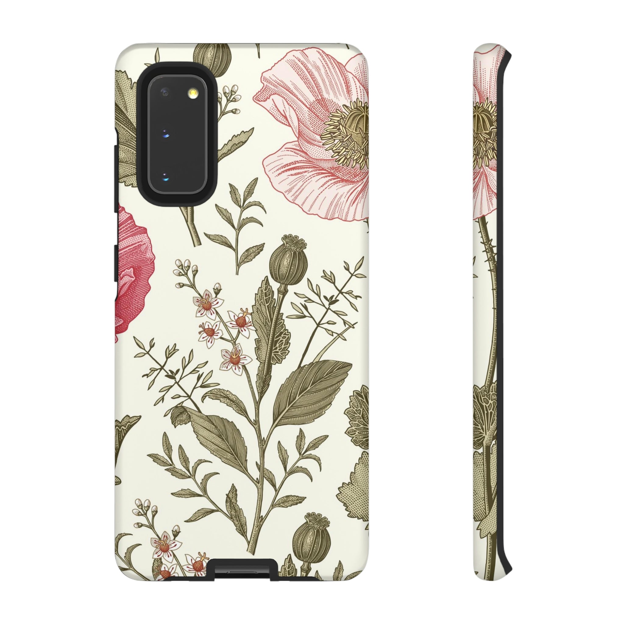 Poppy Purple Vintage Flower Samsung Case (Protective) Samsung Galaxy S20 Matte Phone Case