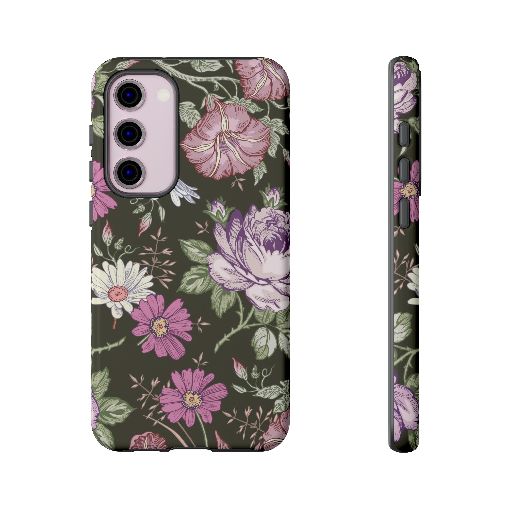 Purple Rose Vintage Flower Samsung Case (Protective) Samsung Galaxy S23 Plus Glossy Phone Case