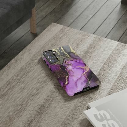 Purple Marble & Gold Android Case (Protective) Phone Case