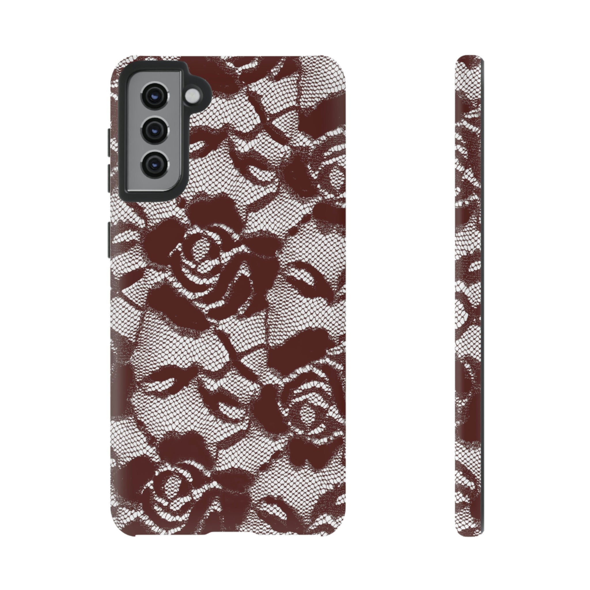 Red Rose Lace Gothic Flower Samsung Case (Protective) Samsung Galaxy S21 Plus Matte Phone Case