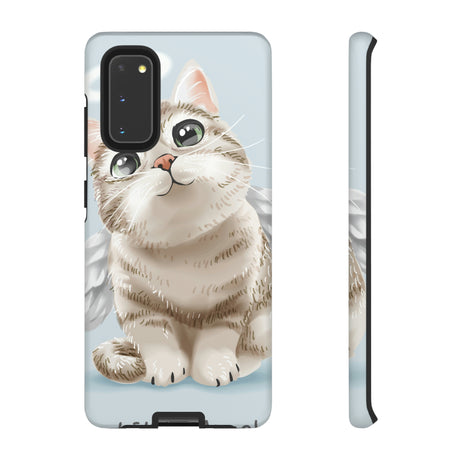 Cute Angel Cat Android Case (Protective) Samsung Galaxy S20 Matte Phone Case