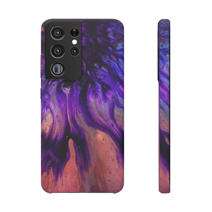 Purple Flow Ink Art Android Case (Slim) Samsung Galaxy S21 Ultra Matte Phone Case