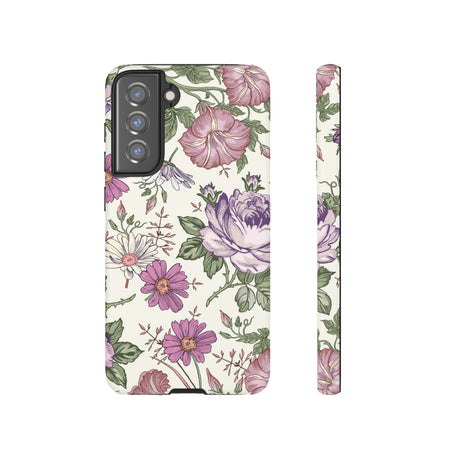 Pastel Vintage Flower Samsung Case (Protective) Samsung Galaxy S21 FE Matte Phone Case