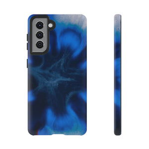 Blue Star Marble Ink Art Android Case (Protective) Samsung Galaxy S21 Matte Phone Case